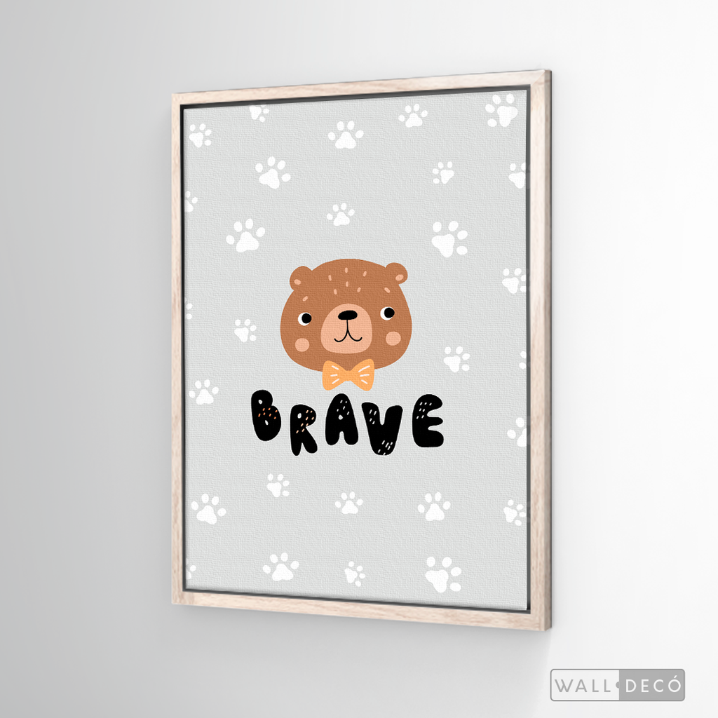 Cuadro Infantil Osito Brave