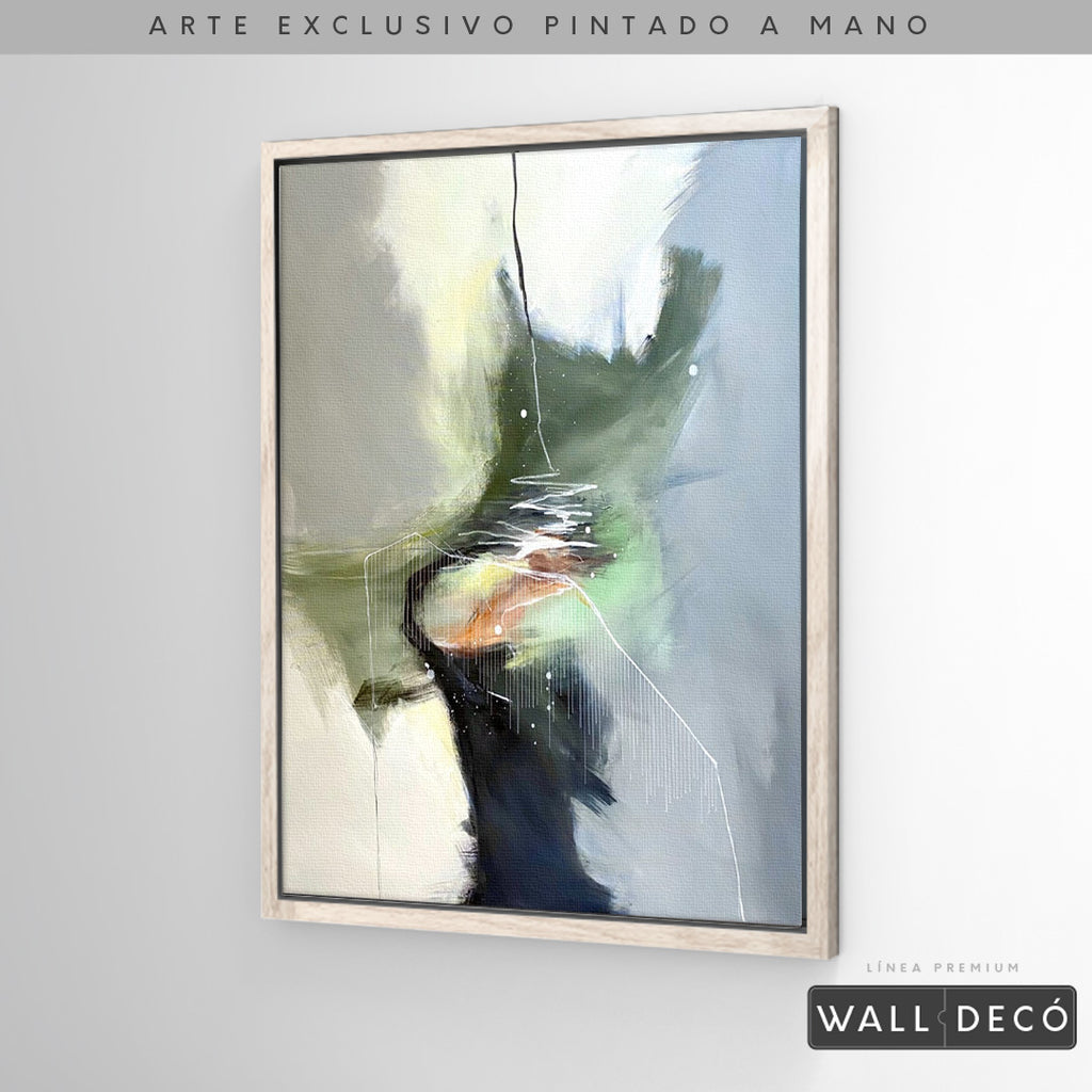 Arte Pintado a Mano Pensamiento Musical Vertical