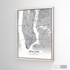 Cuadro New York Map Blanco