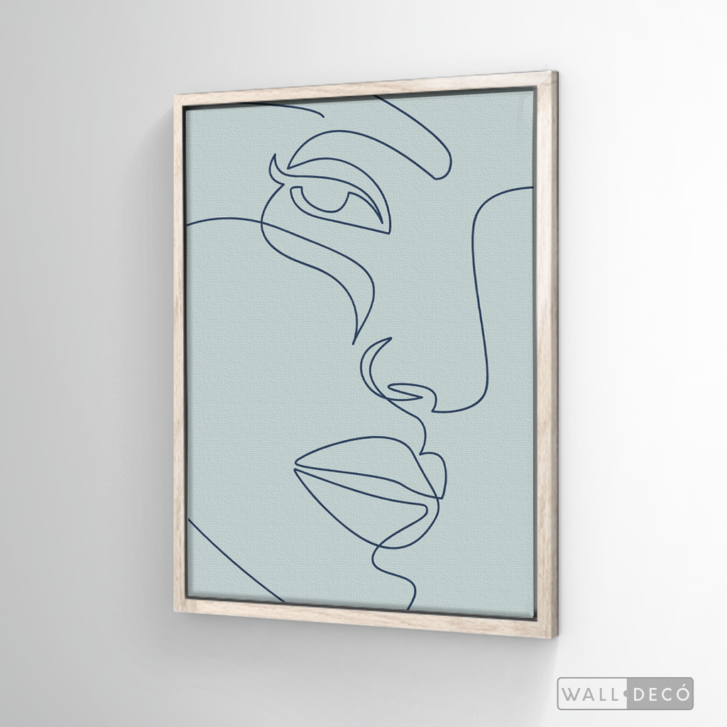 Cuadro Face Lines Azul Dos