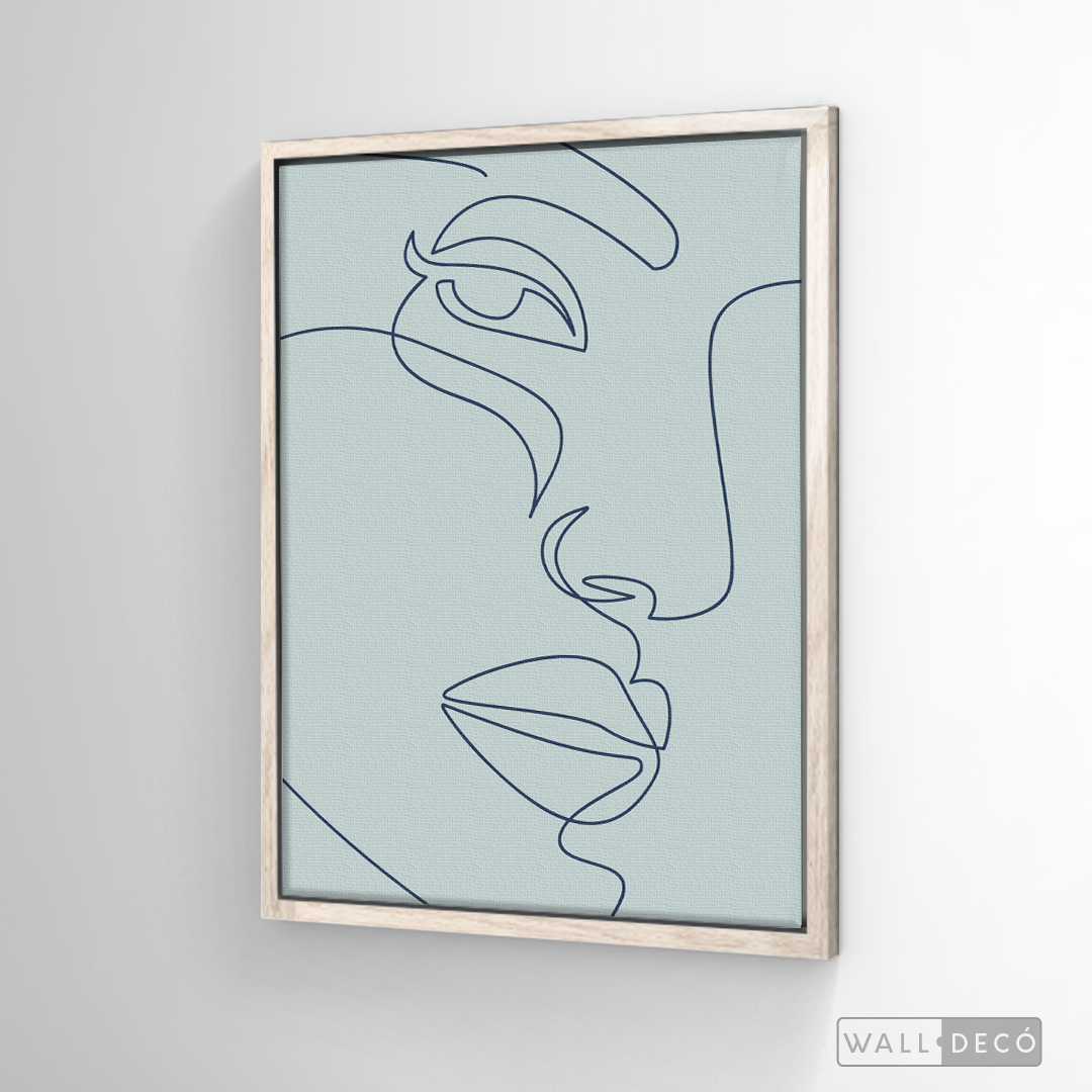 Cuadro Face Lines Azul Dos