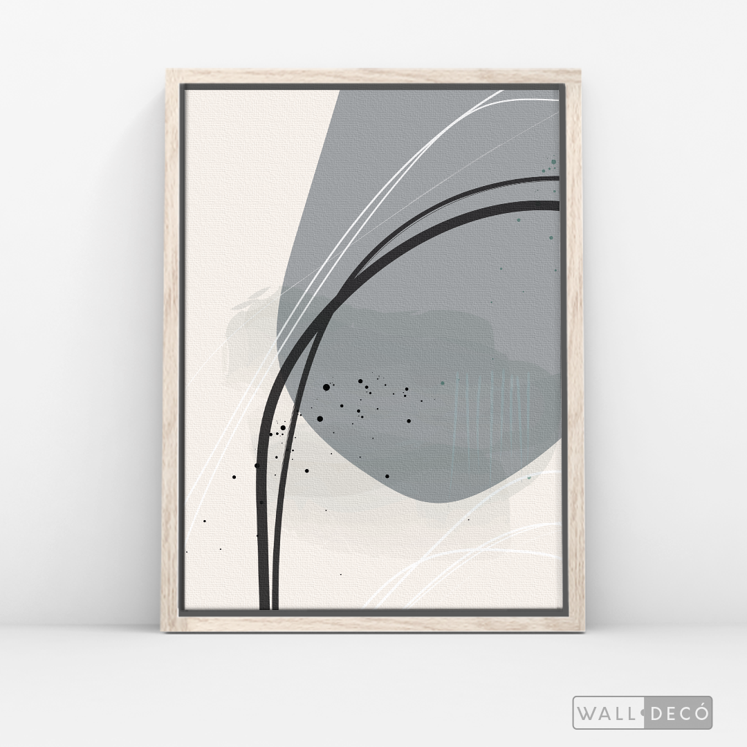 Cuadro Abstracto Nórdico Óvalos Uno