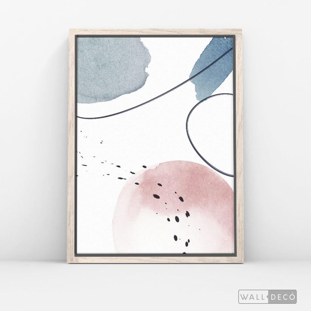 Cuadro Abstracto Nórdico Pastel tres