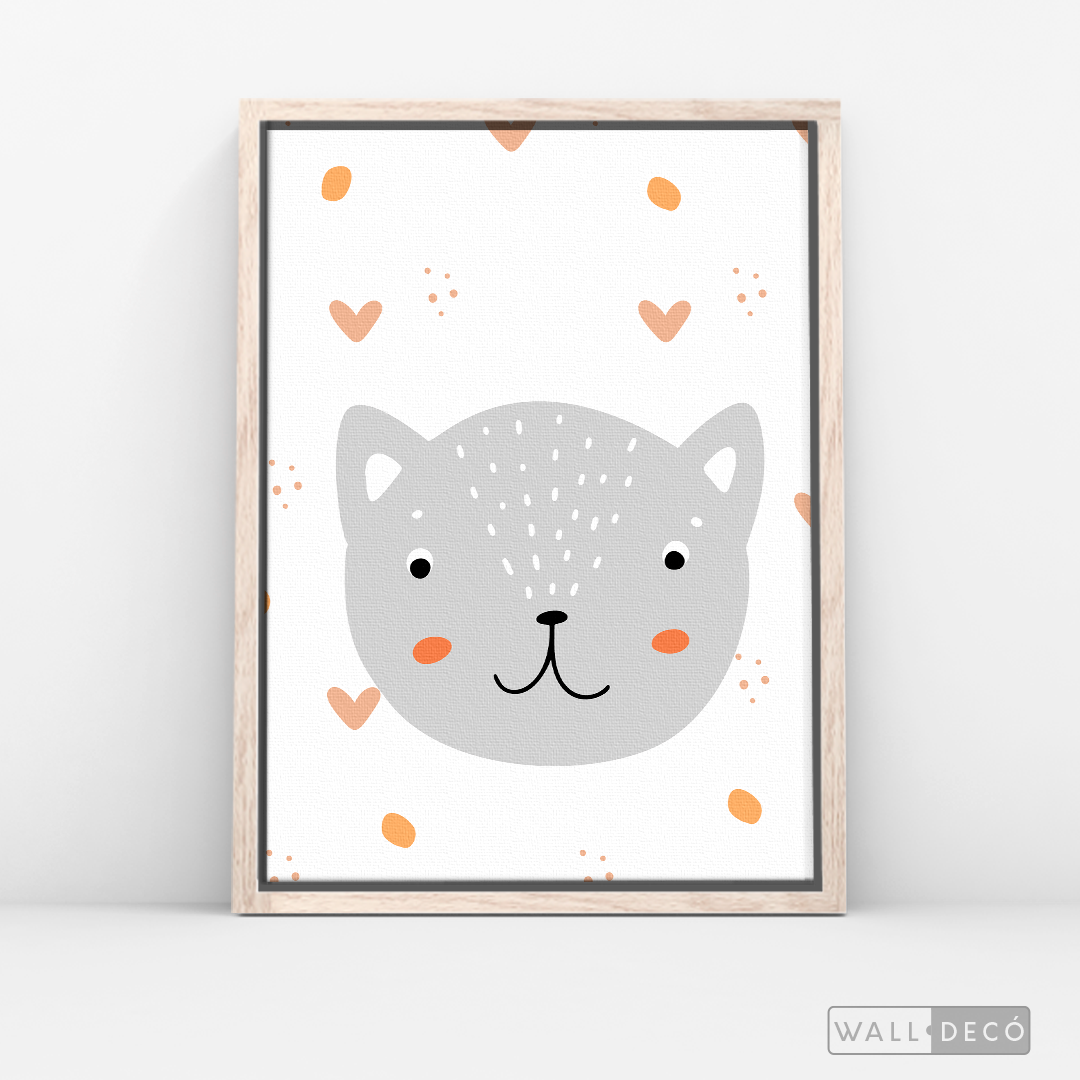 Cuadro Infantil Lindo Gatito