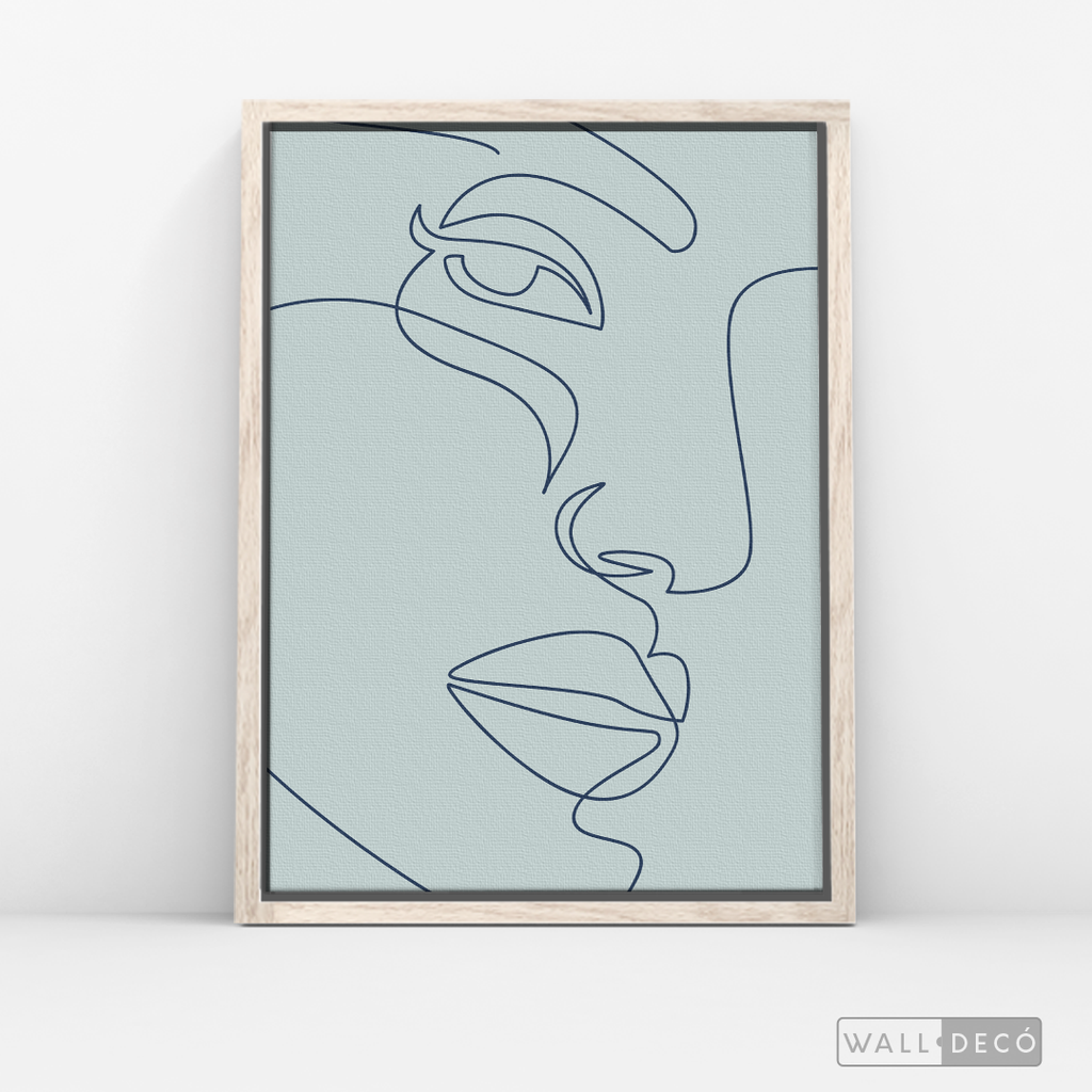 Cuadro Face Lines Azul Dos