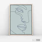 Cuadro Face Lines Azul Dos