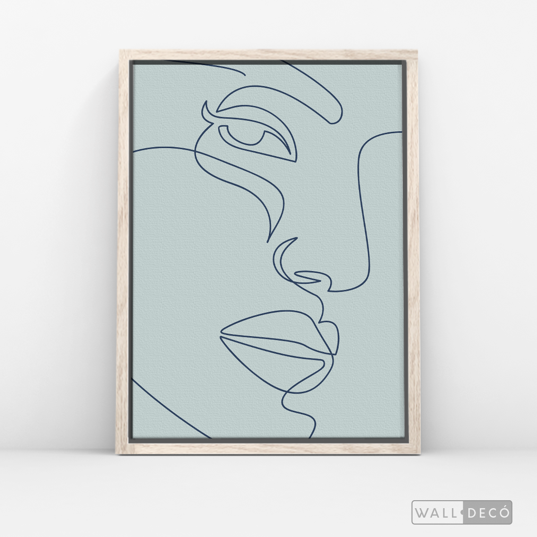 Cuadro Face Lines Azul Dos