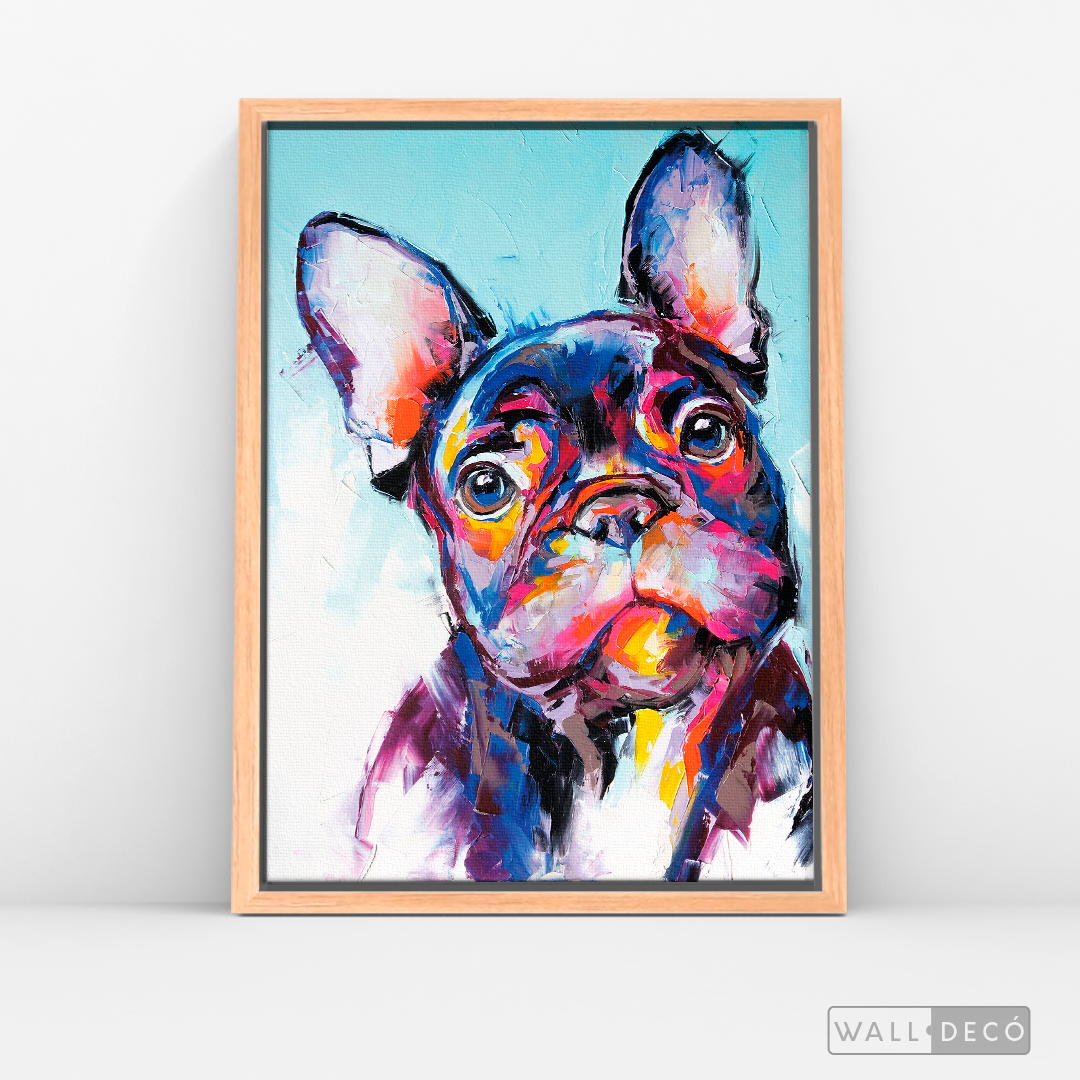 Cuadro Arte Bulldog Frances Color