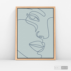 Cuadro Face Lines Azul Dos