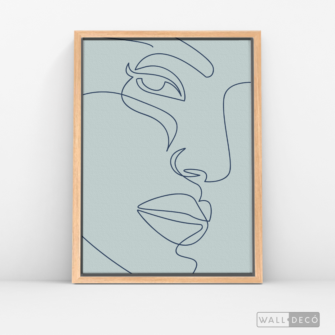 Cuadro Face Lines Azul Dos