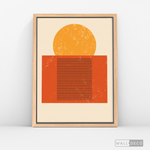 Cargar imagen en el visor de la galería, Cuadro Abstracto Minimal Sunset Orange
