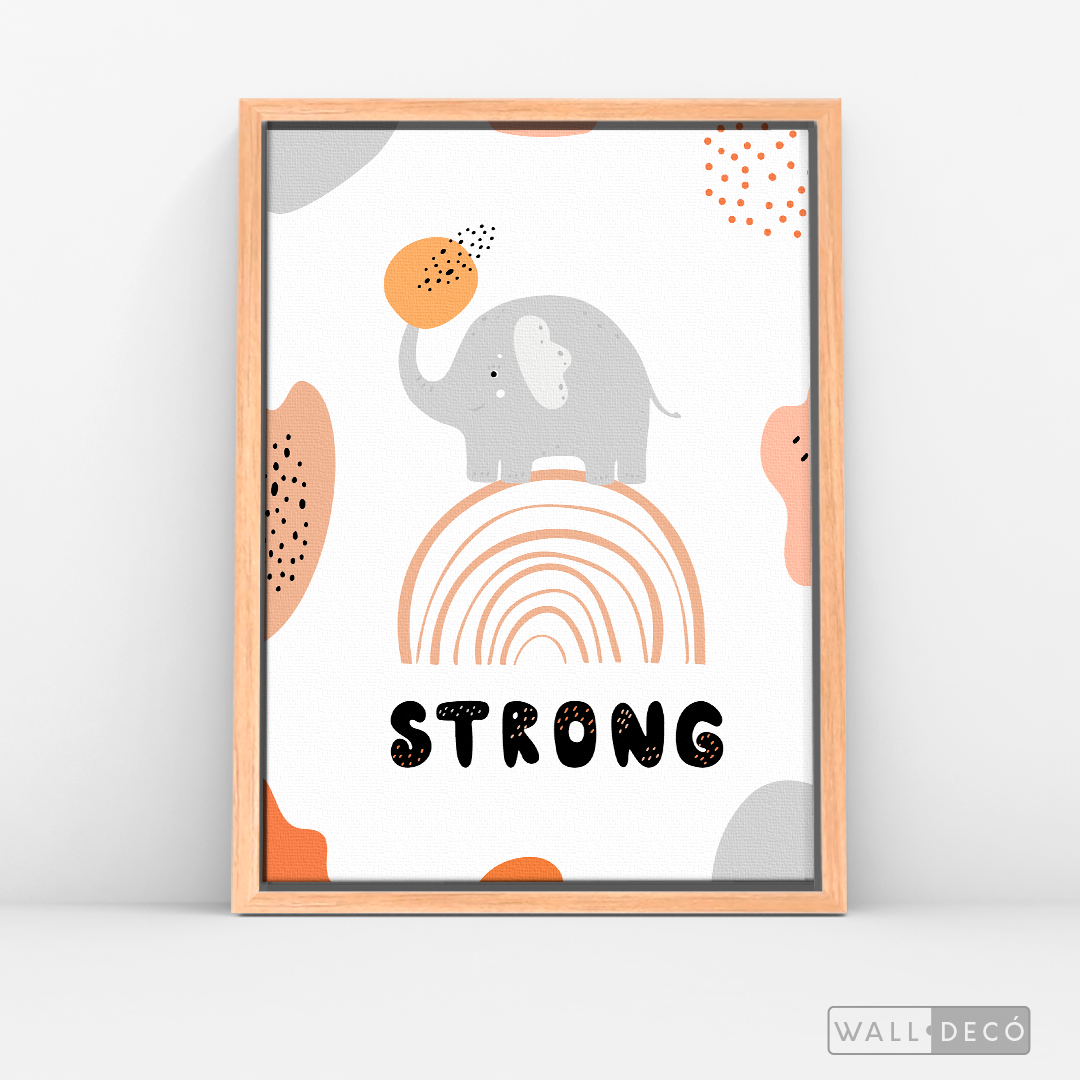 Cuadro Infantil Elefante Strong