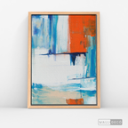 Cuadro Abstracto Azul-Naranja