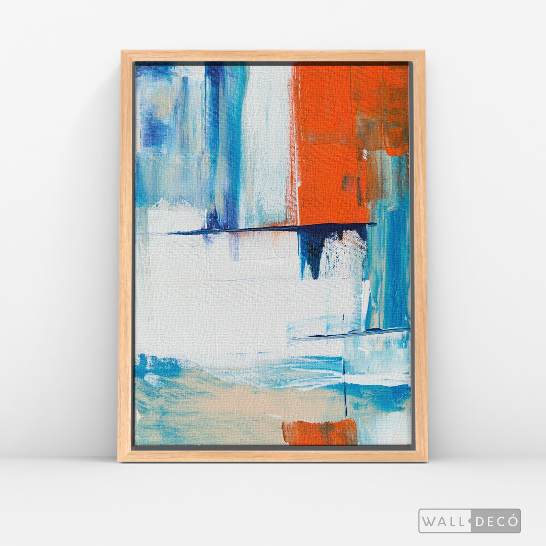 Cuadro Abstracto Azul-Naranja
