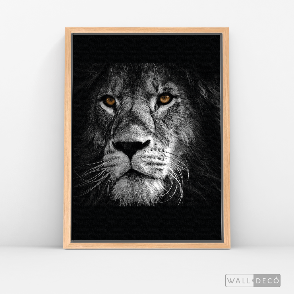 Cuadro Animales León (B) B/N