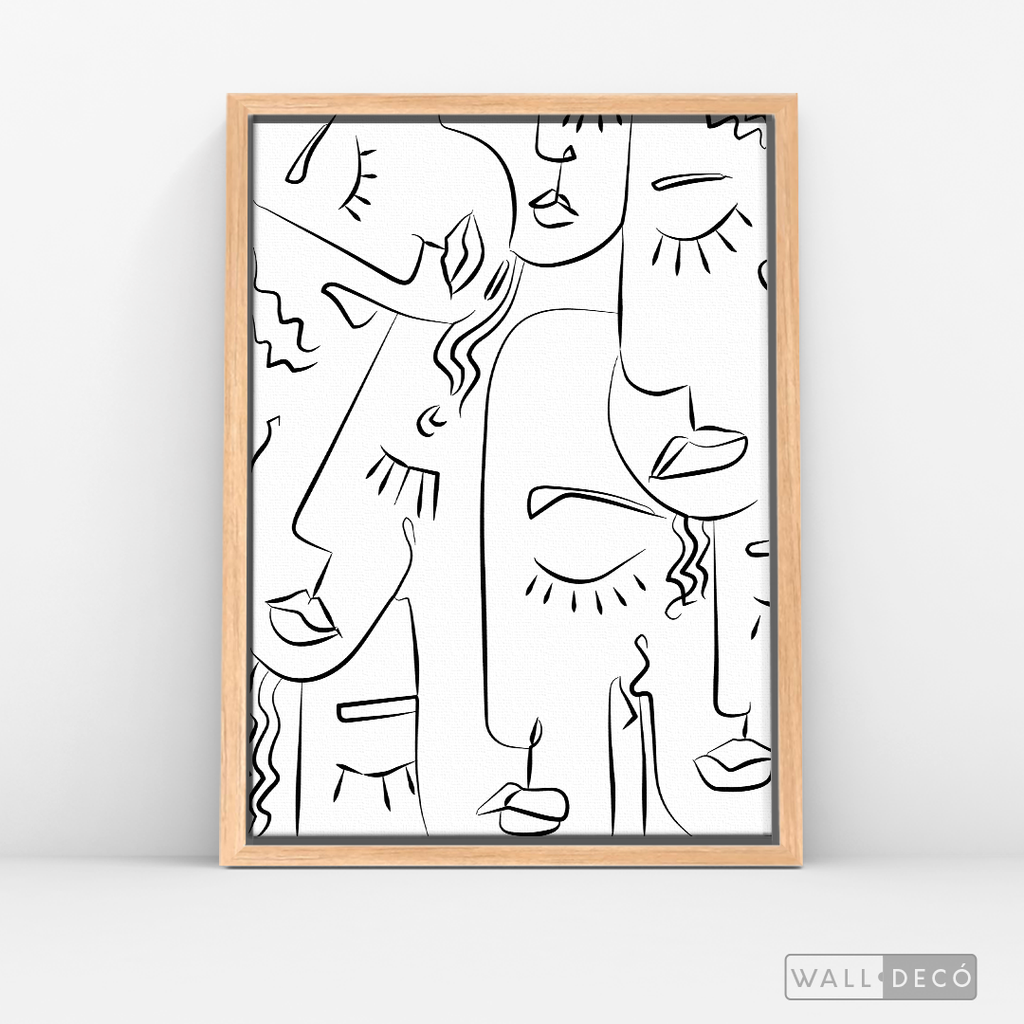 Cuadro Minimalista Faces Lines