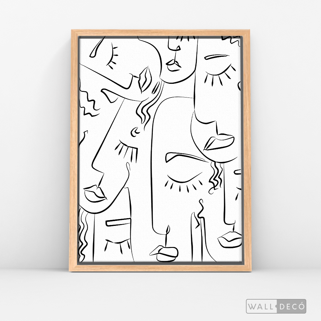 Cuadro Minimalista Faces Lines