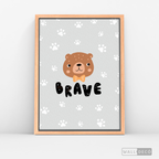 Cuadro Infantil Osito Brave