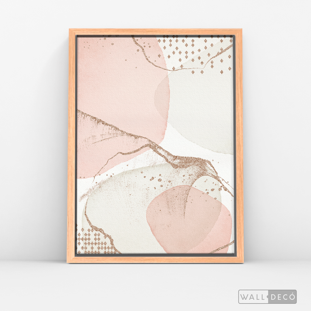 Cuadro Fragmentos Abstractos Rosa