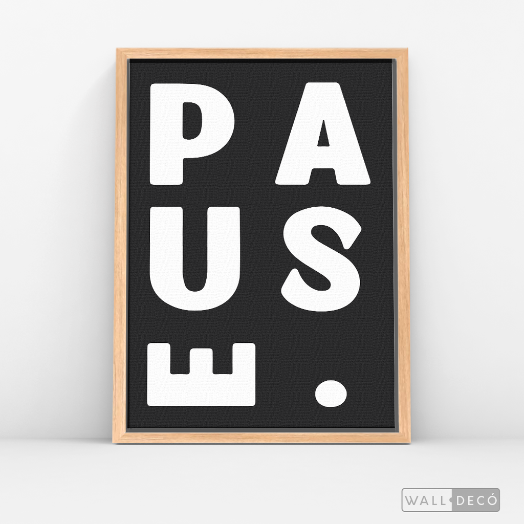Cuadro Minimalista Pause