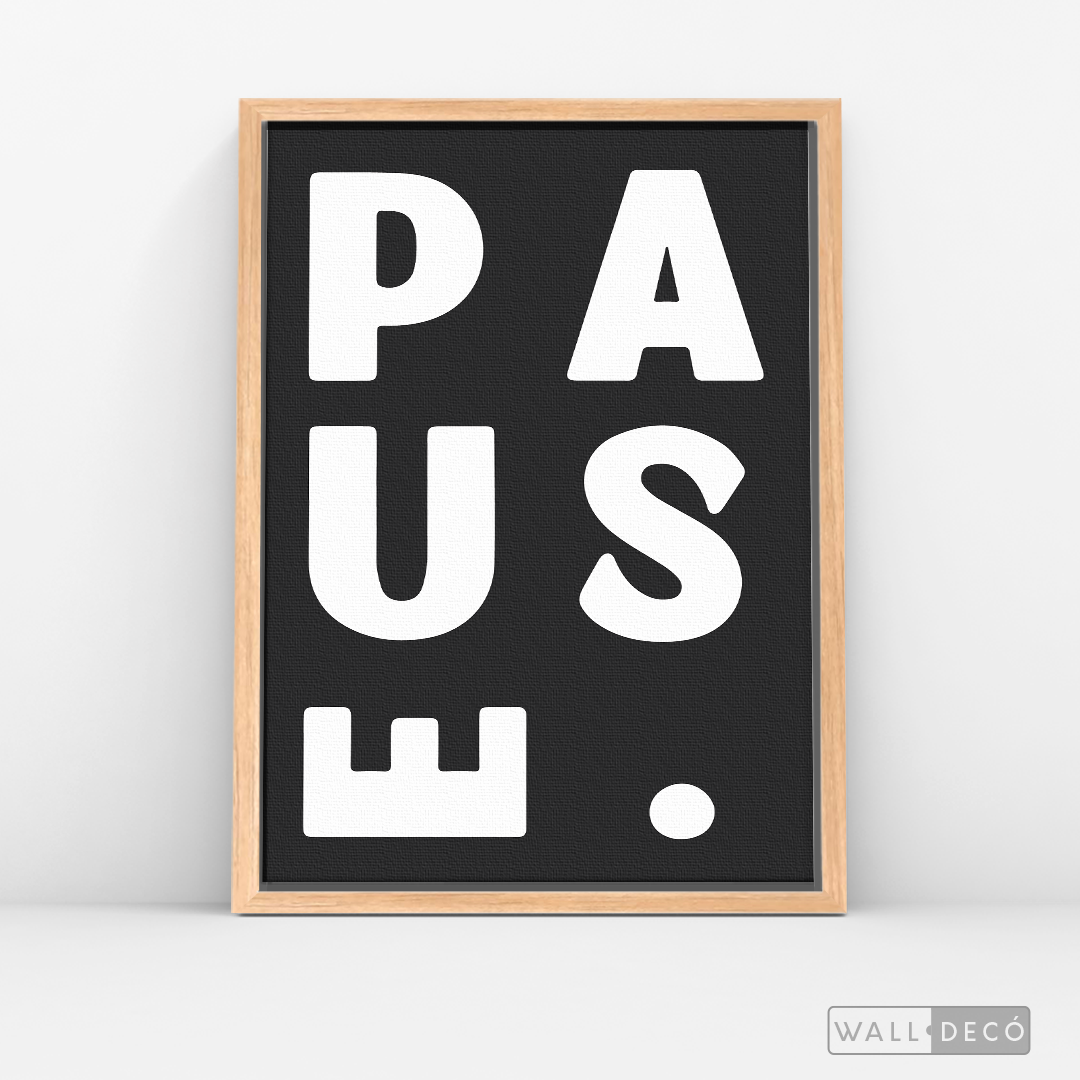 Cuadro Minimalista Pause