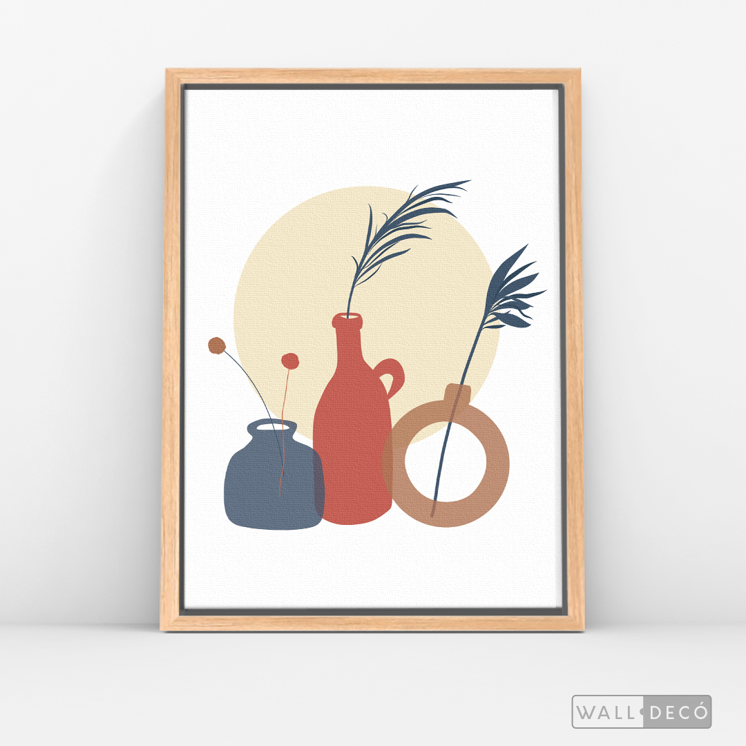 Cuadro Boho Floreros Dos