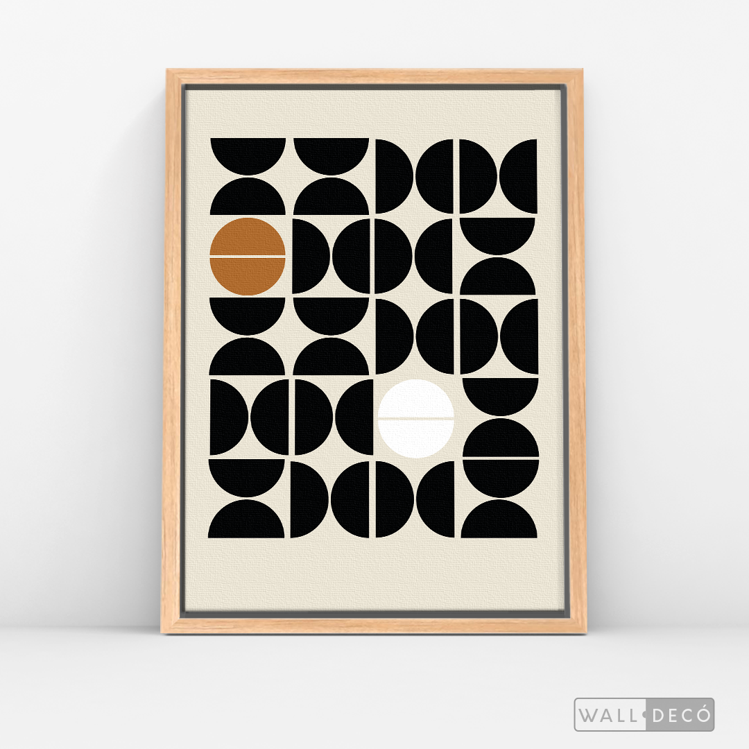 Cuadro Minimalista Geométrico Café