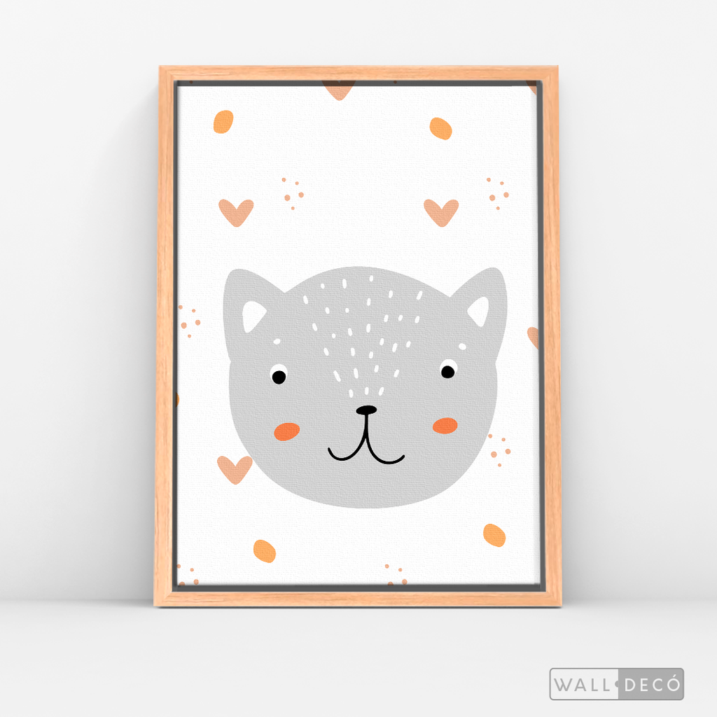 Cuadro Infantil Lindo Gatito