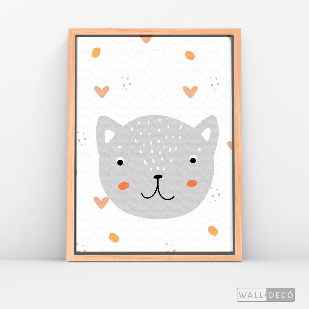 Cuadro Infantil Lindo Gatito