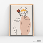 Cuadro Mujer Line Art Dos