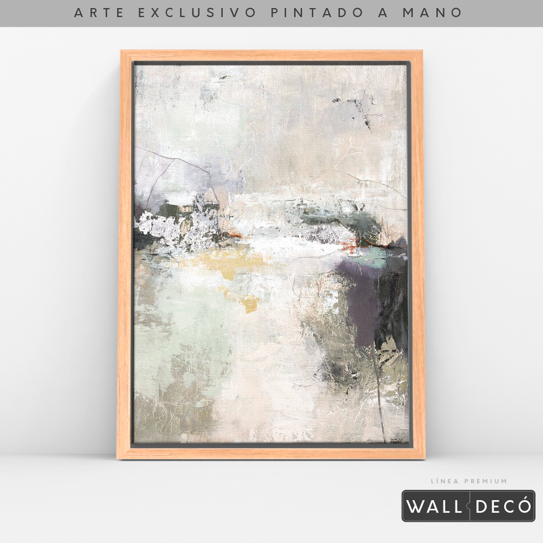 Arte Pintado a Mano Bruma Del Amanecer Vertical
