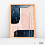 Cuadro Fragmentos Abstractos Rosa Y Azul