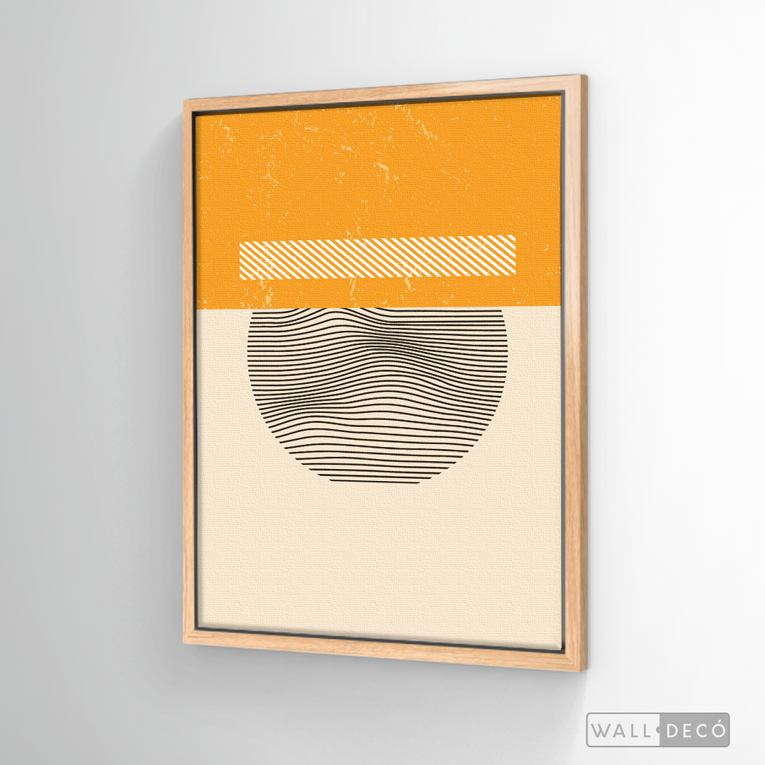 Cuadro Abstracto Minimal Sunset Yellow