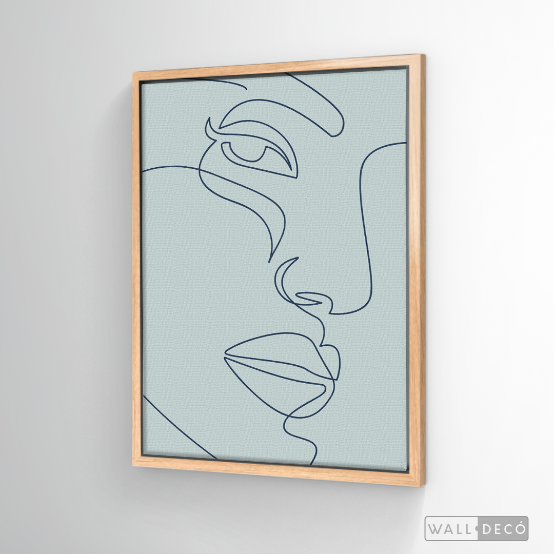 Cuadro Face Lines Azul Dos