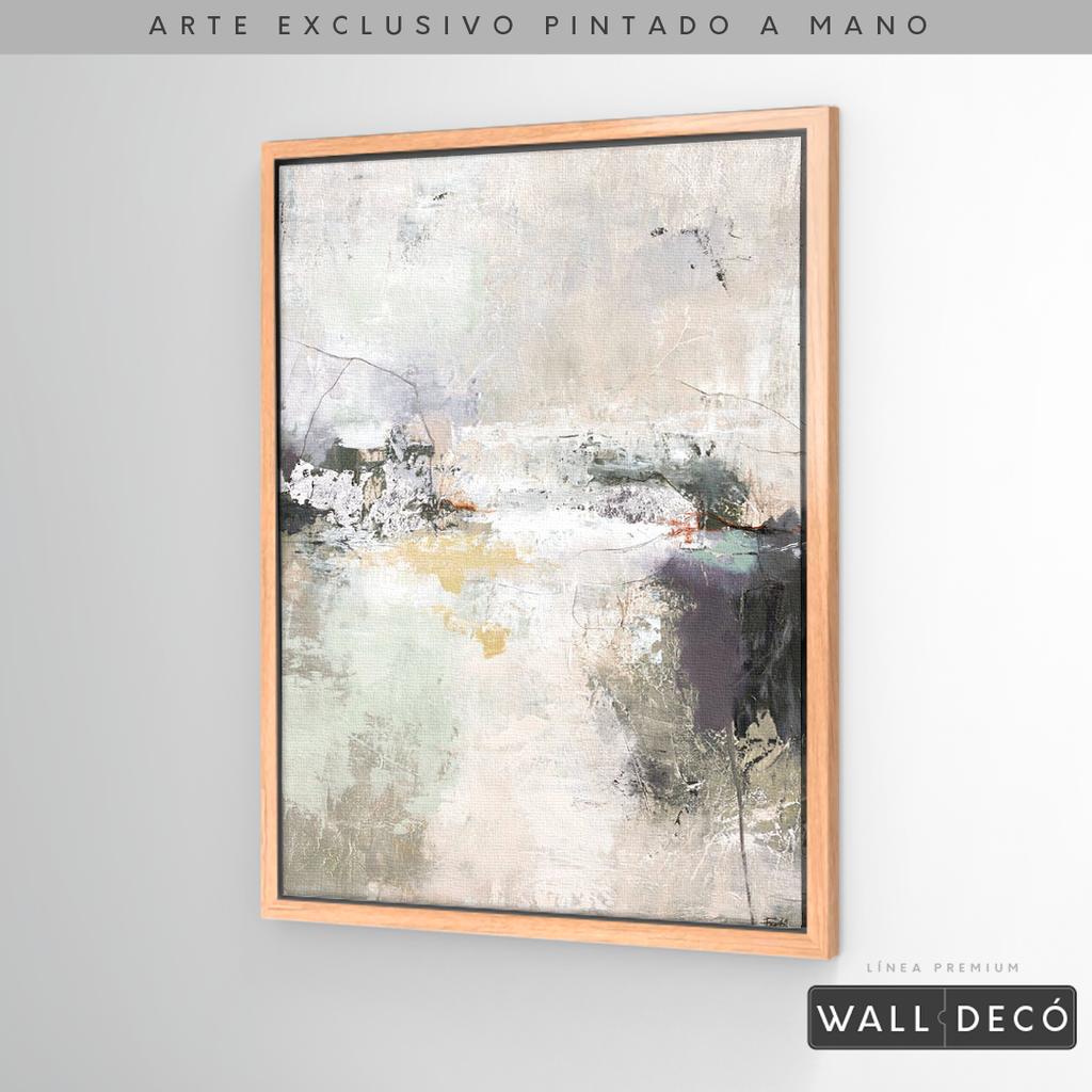 Arte Pintado a Mano Bruma Del Amanecer Vertical