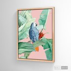 Cuadro Aves Loro Real Azul