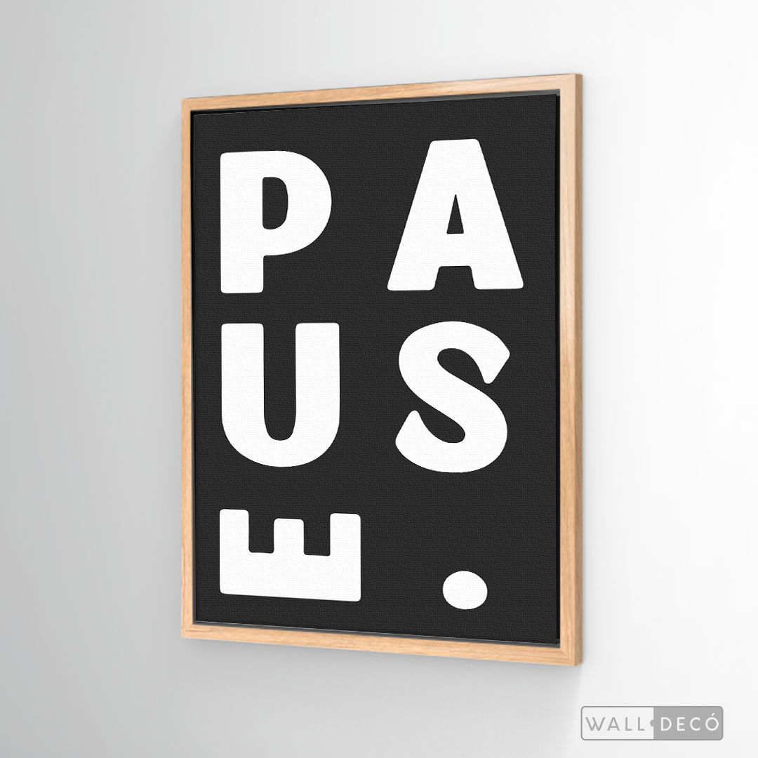 Cuadro Minimalista Pause
