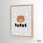 Cuadro Infantil Osito Brave