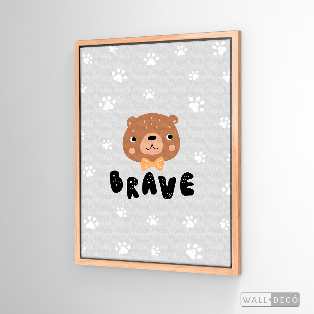 Cuadro Infantil Osito Brave