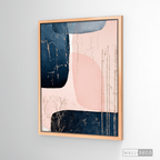 Cuadro Fragmentos Abstractos Rosa Y Azul