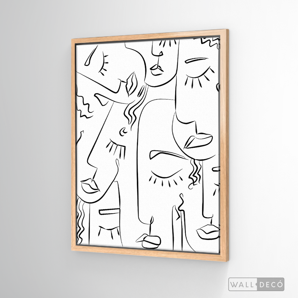 Cuadro Minimalista Faces Lines