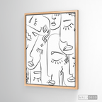 Cuadro Minimalista Faces Lines