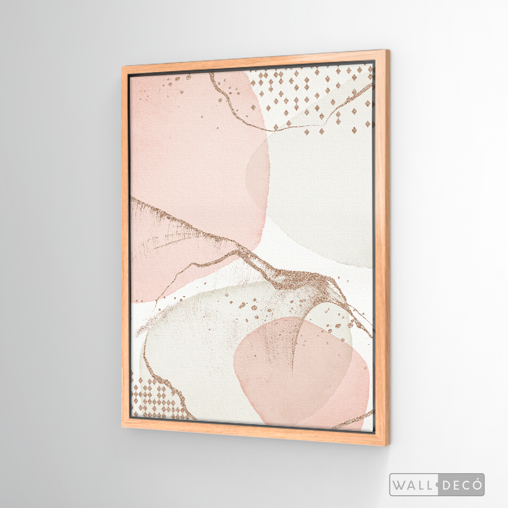 Cuadro Fragmentos Abstractos Rosa