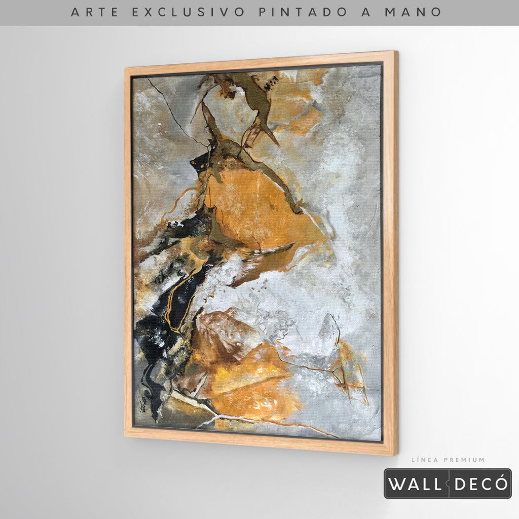 Arte Pintado a Mano Terracota Vertical