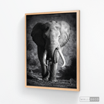 Cargar imagen en el visor de la galería, Cuadro Animales Elefante Real B/N
