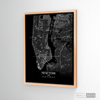 Cuadro New York Map Negro