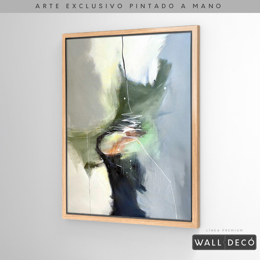 Arte Pintado a Mano Pensamiento Musical Vertical