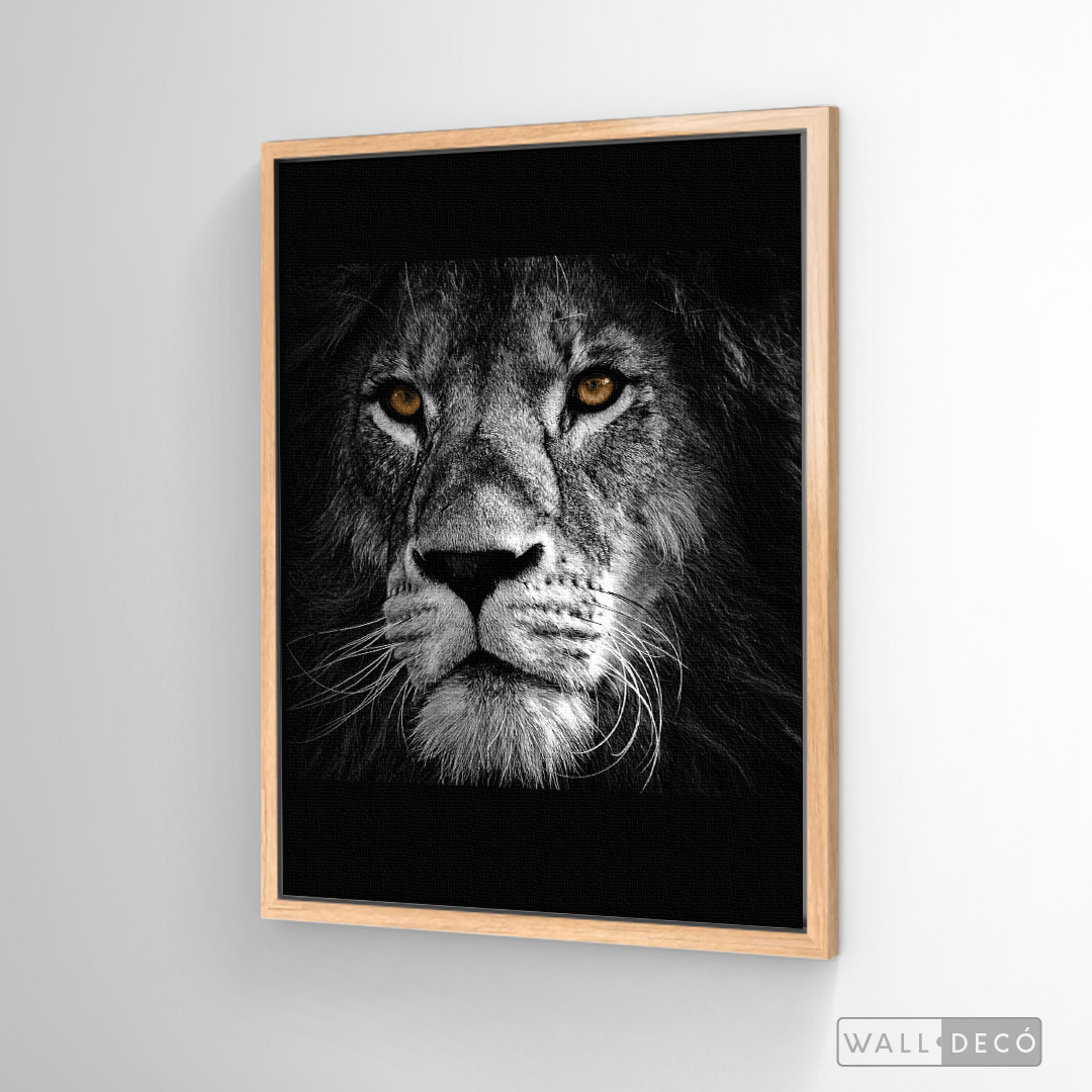 Cuadro Animales León (B) B/N