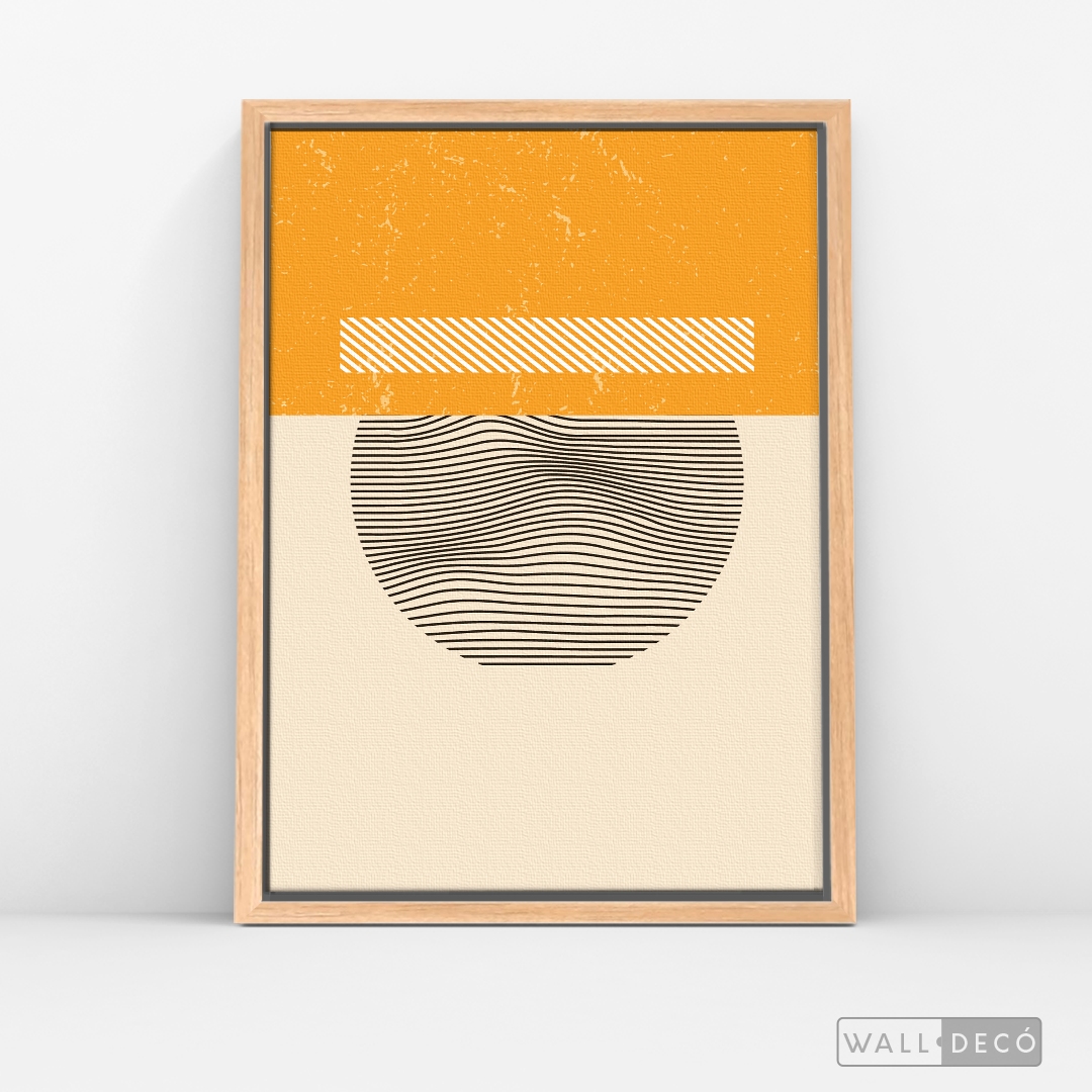 Cuadro Abstracto Minimal Sunset Yellow