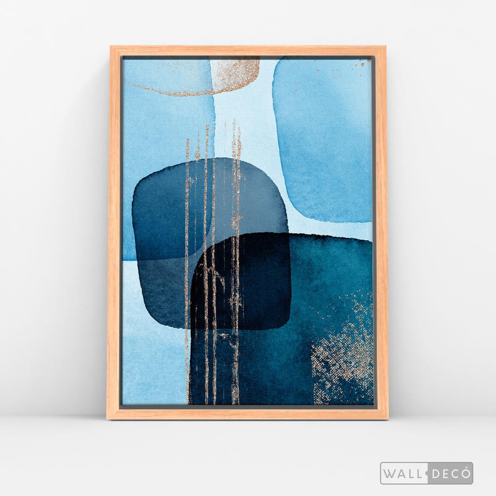 Cuadro Fragmentos Abstractos Azul